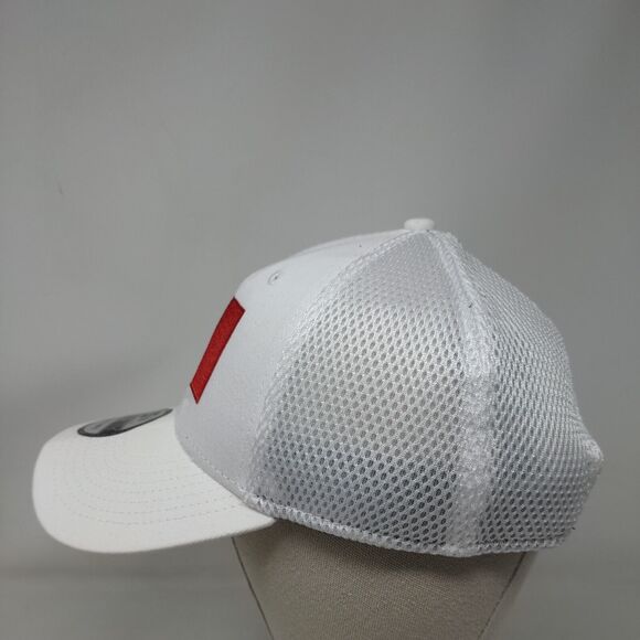 New Era Snapback Hat White OSFM Embroidered Mesh Adjustable 9Forty - Picture 3 of 7